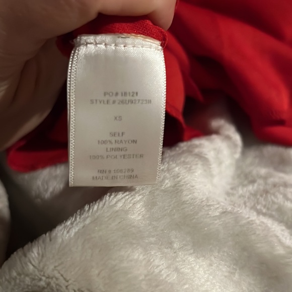 Row A Red Polka Dot Slit Midi Slip Sun Dress Small Knee Length Spaghetti Strap - Picture 5 of 14